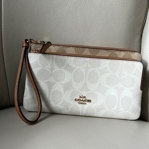 Coach Signature Double Zip Wallet
